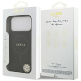 Guess Saffiano Classic Logo MagSafe Case til iPhone 17 Pro Max - sort
