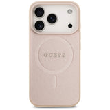 Guess Saffiano Classic Logo MagSafe Case til iPhone 17 Pro - Pink