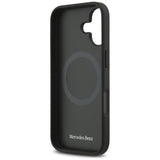 Mercedes læder Large Laurel Leave MagSafe Case til iPhone 17 - sort