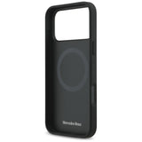 Mercedes læder Large Laurel Leave MagSafe Case til iPhone 17 Pro Max - sort