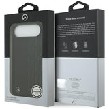 Mercedes læder Laurel Leaves MagSafe Case til iPhone Air - sort