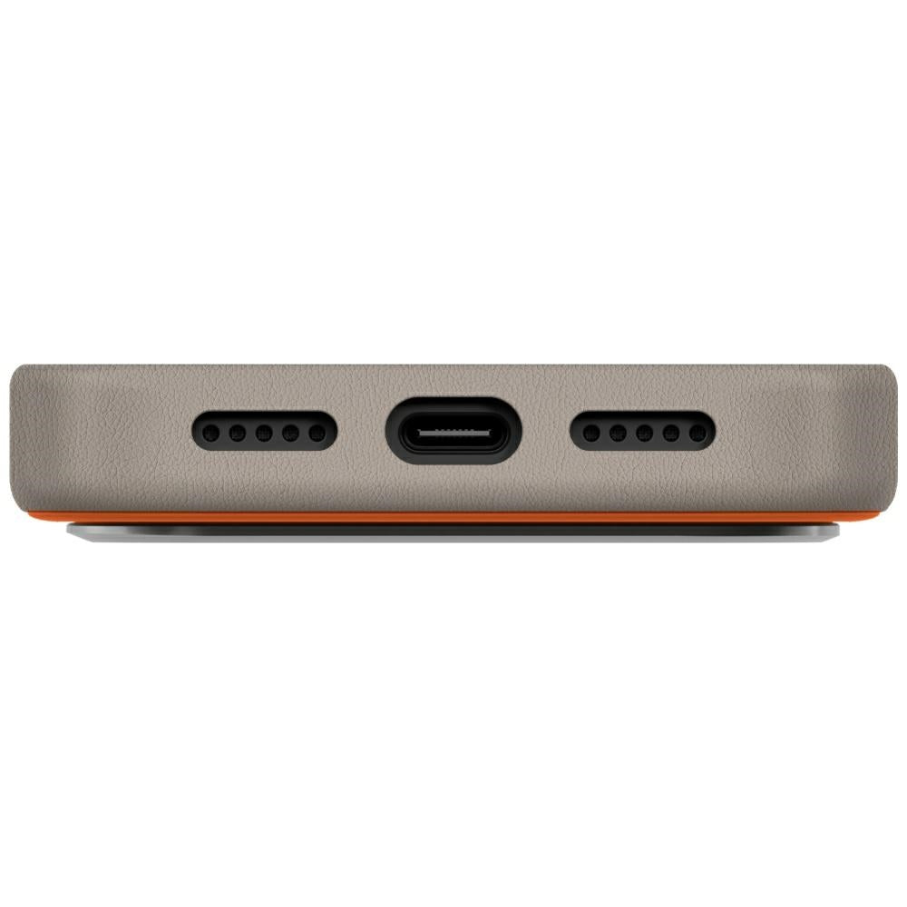 Uniq Lyden DS Case til iPhone 17 Pro Magclick opladning - orange-grå