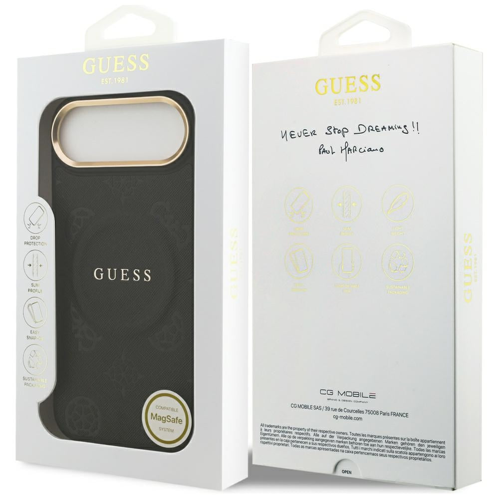 Guess Peony Hot Stamp MagSafe Case til iPhone Air - sort