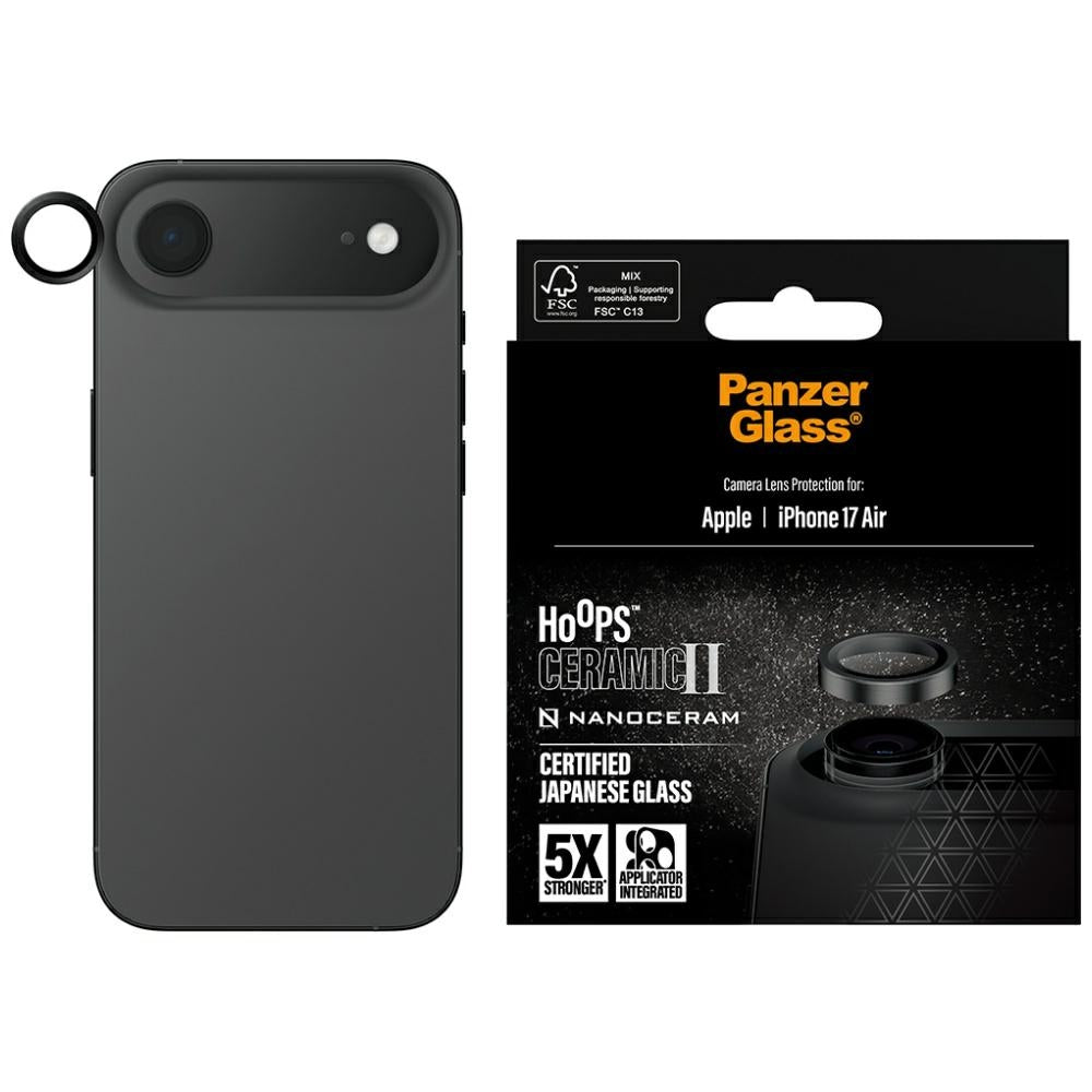 PanzerGlass Hoops Ceramic II hærdet glas til iPhone Air-objektiv