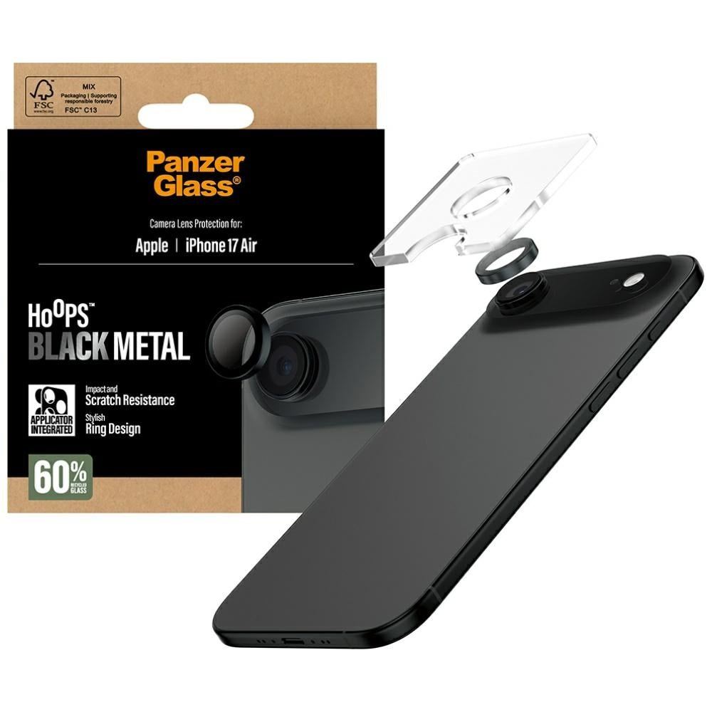 PanzerGlass Hoops Hæmt glas lins skærmbeskytter til iPhone Air Black