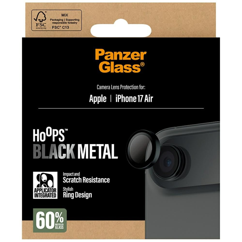 PanzerGlass Hoops Hæmt glas lins skærmbeskytter til iPhone Air Black