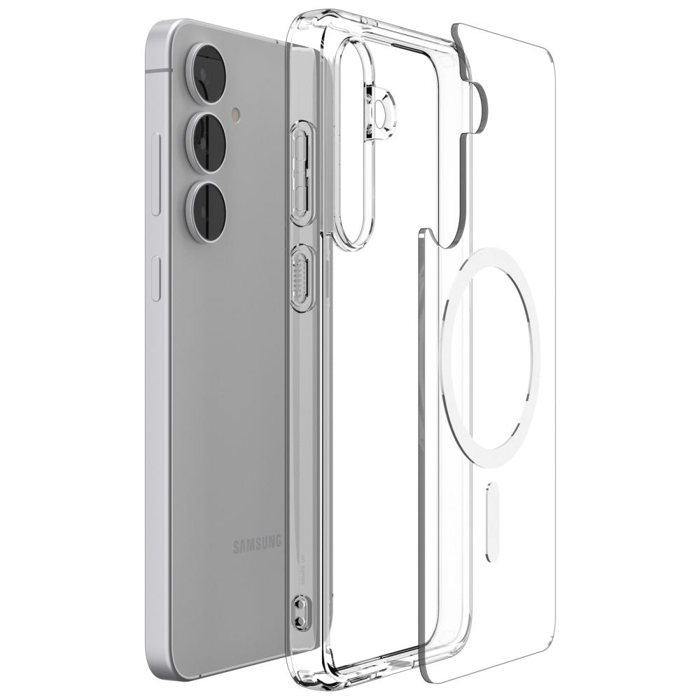 Spigen Ultra Hybrid Mag MagSafe Case til Samsung Galaxy S25 FE - Klar og hvid