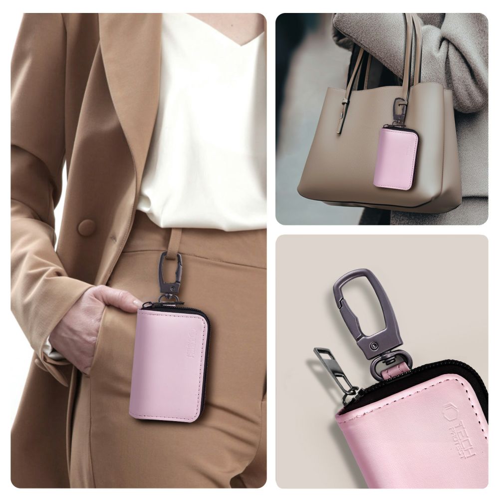 Tech-Protect KLR300 RFID-blokerende bilnøglesække - Pink