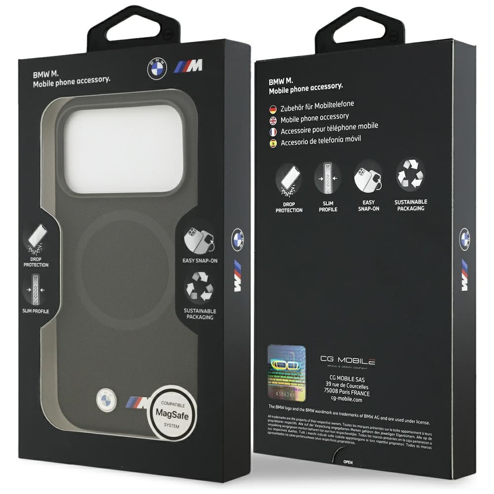 BMW M FW Metal Logo MagSafe Case til iPhone 17 Pro - sort