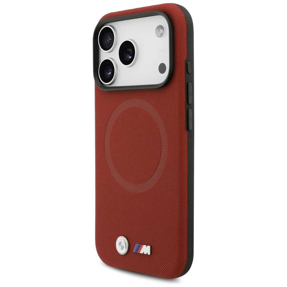BMW M FW Metal Logo MagSafe Case til iPhone 17 Pro - Rød