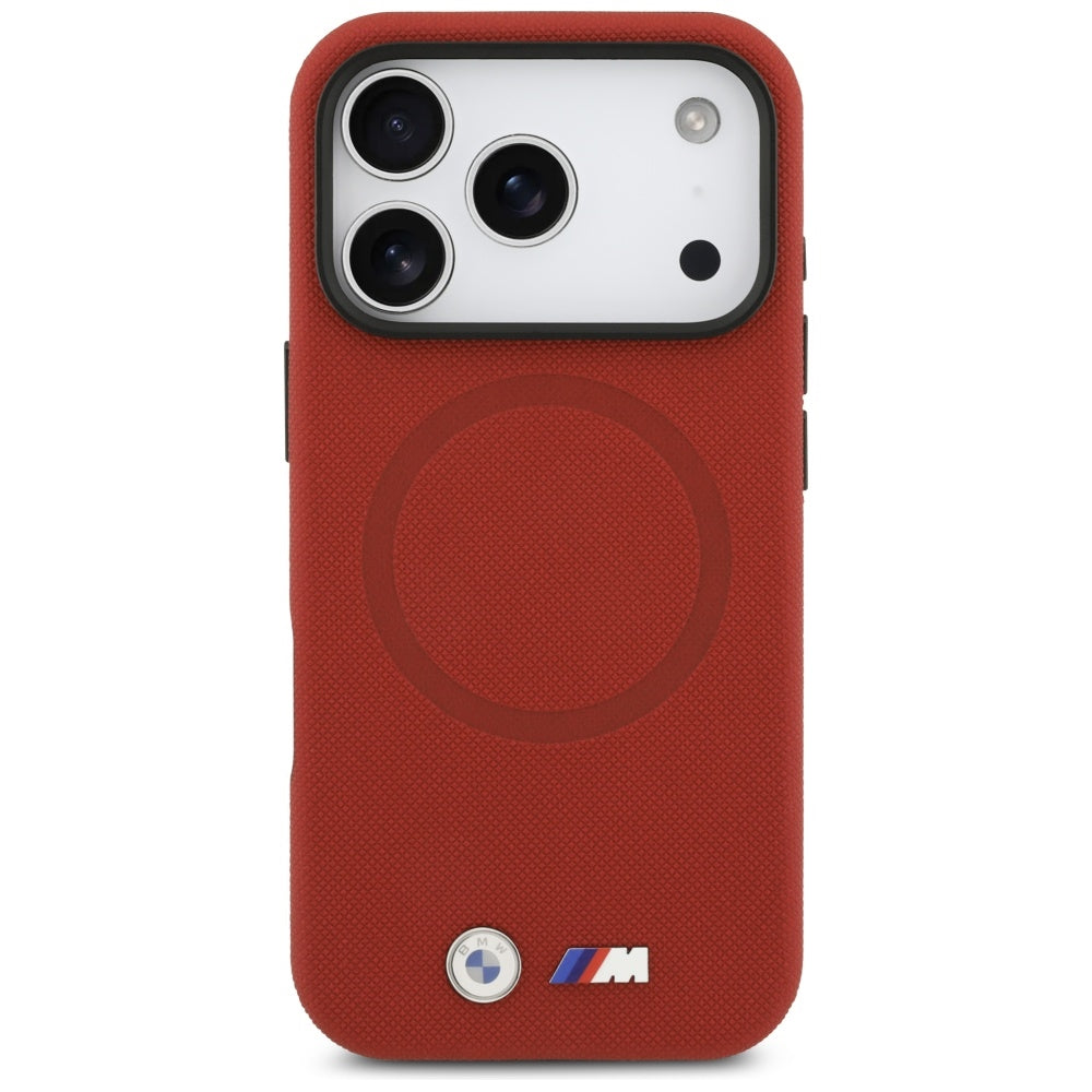 BMW M FW Metal Logo MagSafe Case til iPhone 17 Pro - Rød