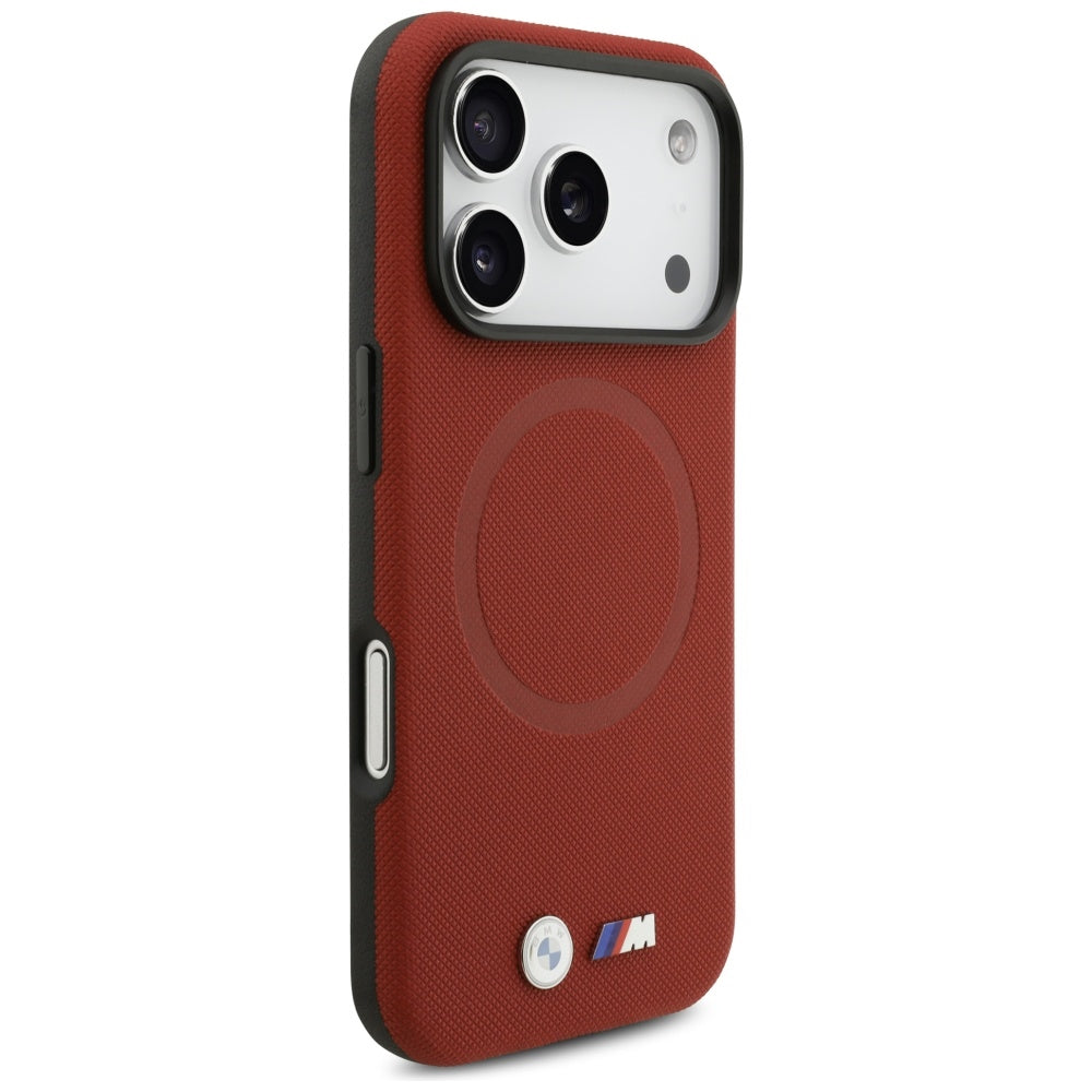 BMW M FW Metal Logo MagSafe Case til iPhone 17 Pro - Rød