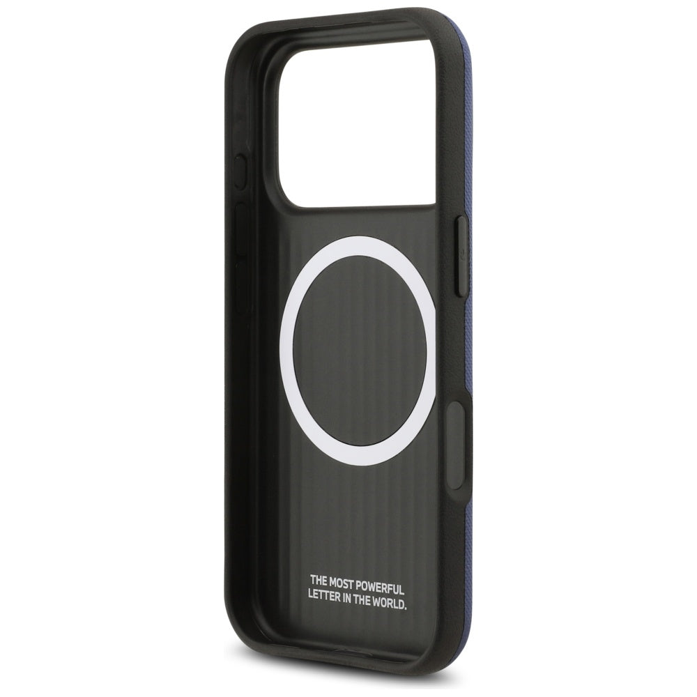 BMW M FW Metal Logo MagSafe Case til iPhone 17 Pro - Navy Blue