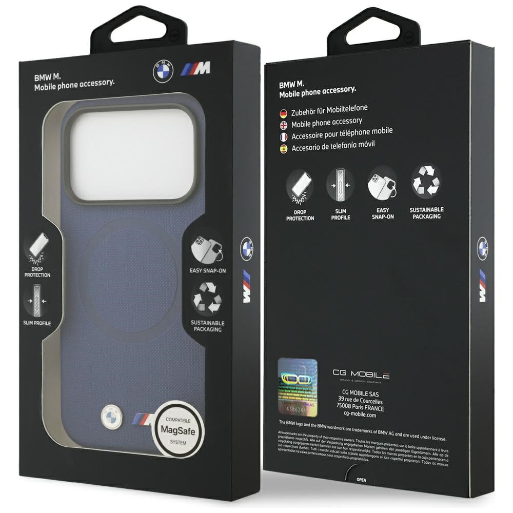 BMW M FW Metal Logo MagSafe Case til iPhone 17 Pro Max - Navy Blue