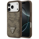 Guess 4G Nauble Card Triangle Case til iPhone 17 Pro - Brunt