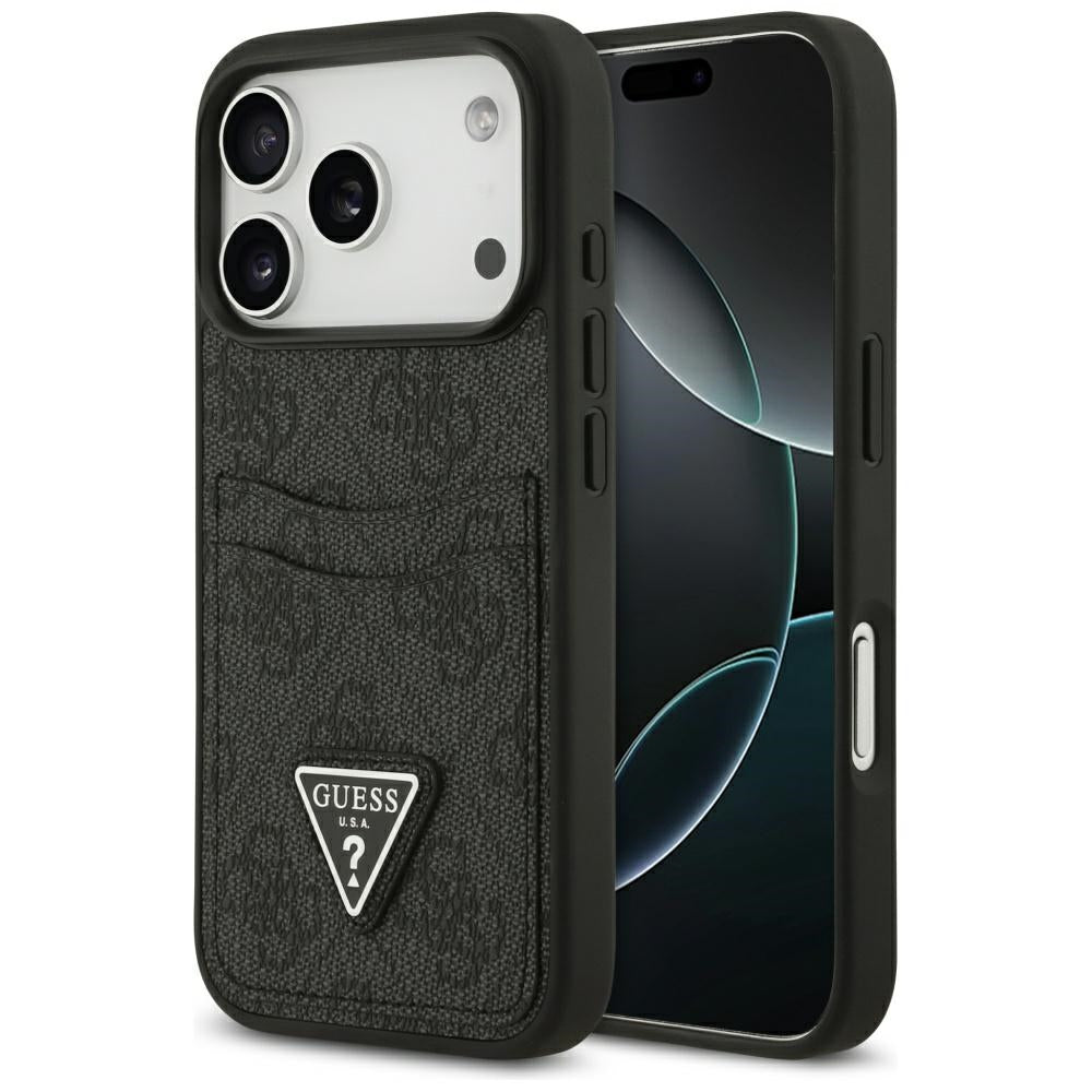 Guess 4G nauble Card Triangle case til iPhone 17 Pro - sort