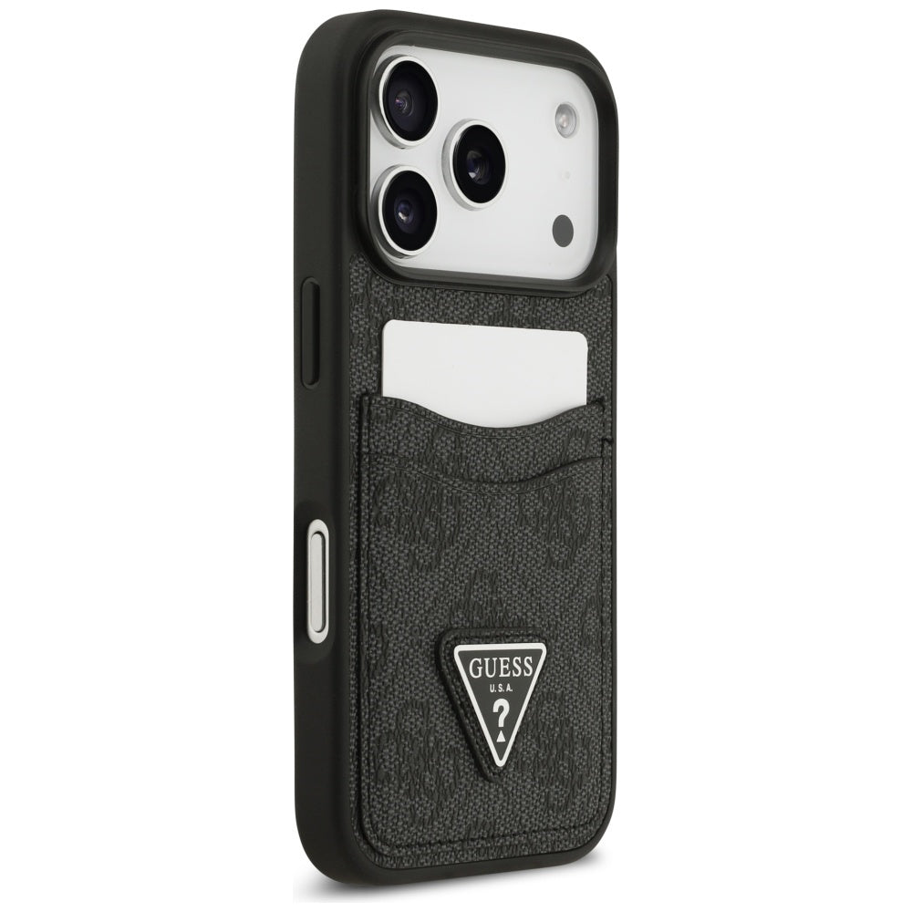 Guess 4G nauble Card Triangle case til iPhone 17 Pro - sort