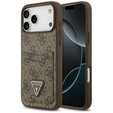Guess 4G Nauble Card Triangle Case til iPhone 17 Pro Max - Brunt