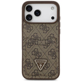 Guess 4G Nauble Card Triangle Case til iPhone 17 Pro Max - Brunt