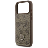 Guess 4G Nauble Card Triangle Case til iPhone 17 Pro Max - Brunt