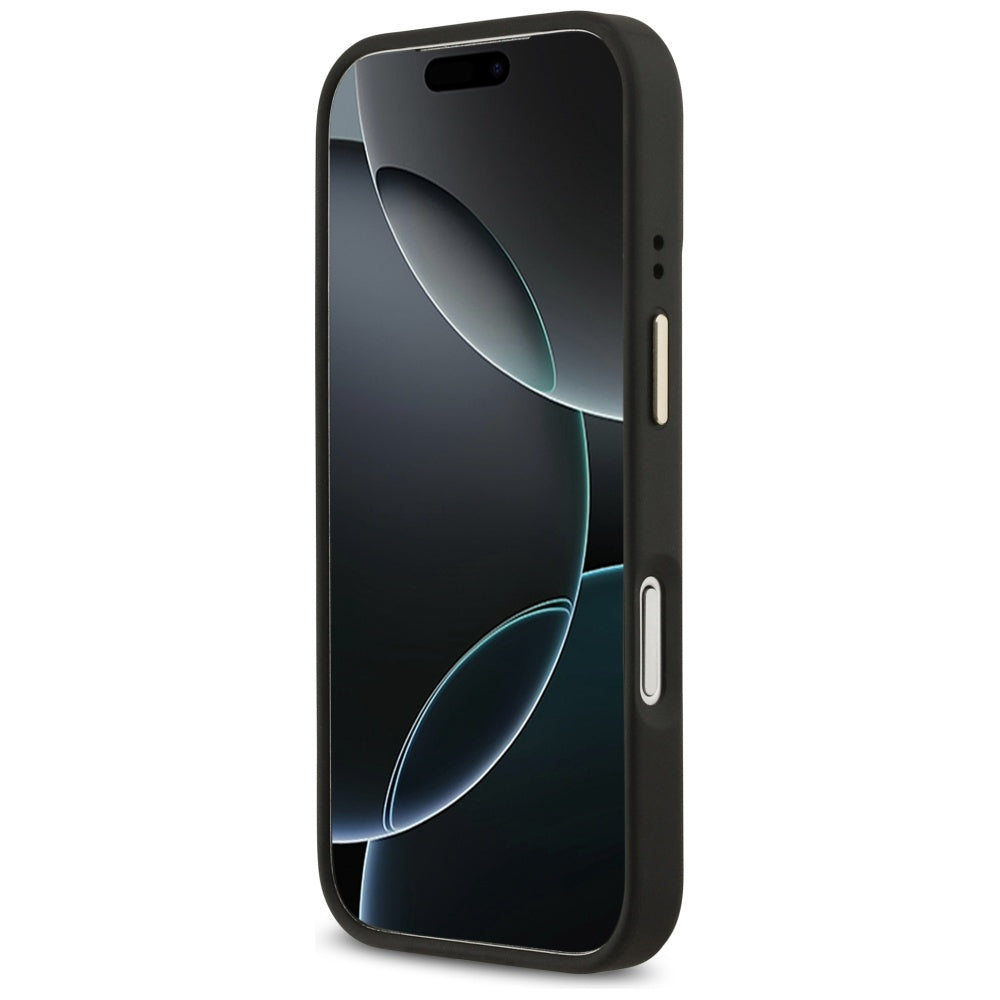 Guess 4G Logo Plate MagSafe Case til iPhone 17 Pro - sort