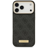 Guess 4G Logo Plate MagSafe Case til iPhone 17 Pro Max - sort