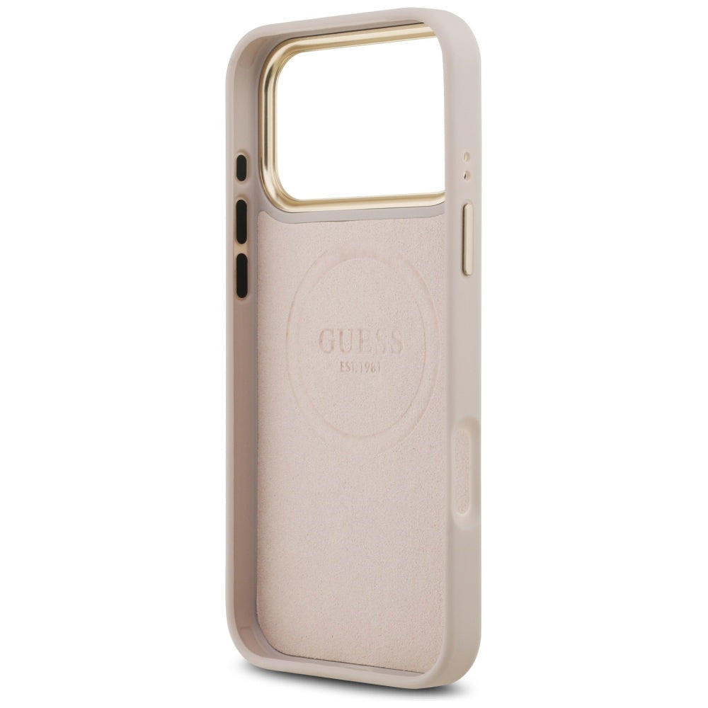 Guess 4G Logo Plate MagSafe Case til iPhone 17 Pro Max - Pink