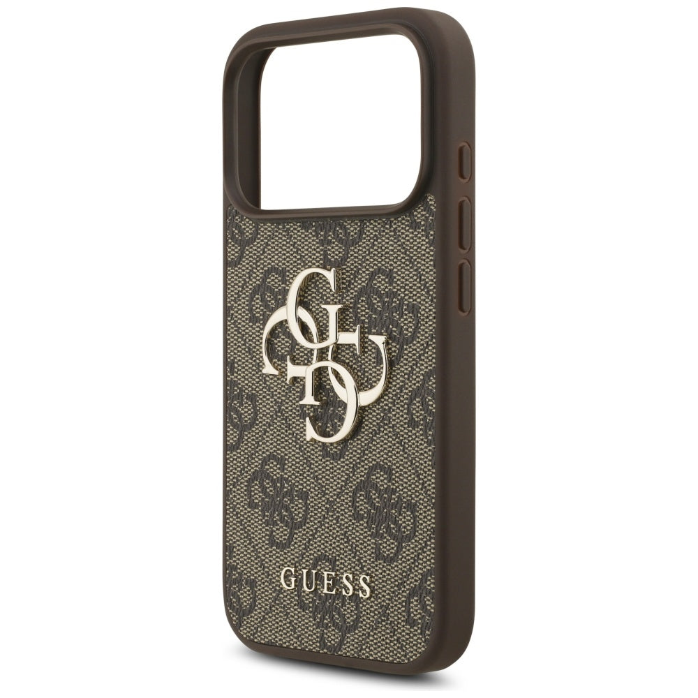 Guess 4G Strap 4G Classic Logo Case til iPhone 17 Pro - Brunt