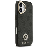 Guess 4G Strass Logo & Big Strap Metal Buttons MagSafe Case til iPhone 17 - sort