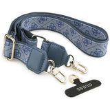 Guess 4G Strass Logo & Big Strap Metal Buttons MagSafe Case til iPhone 17 - Blå