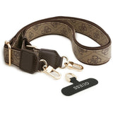 Guess 4G Strass Logo & Big Strap Metal Buttons MagSafe Case til iPhone 17 Pro Max - Brunt