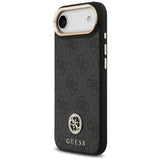 Guess 4G Strass Logo & Big Strap Metal Buttons MagSafe Case til iPhone Air - sort