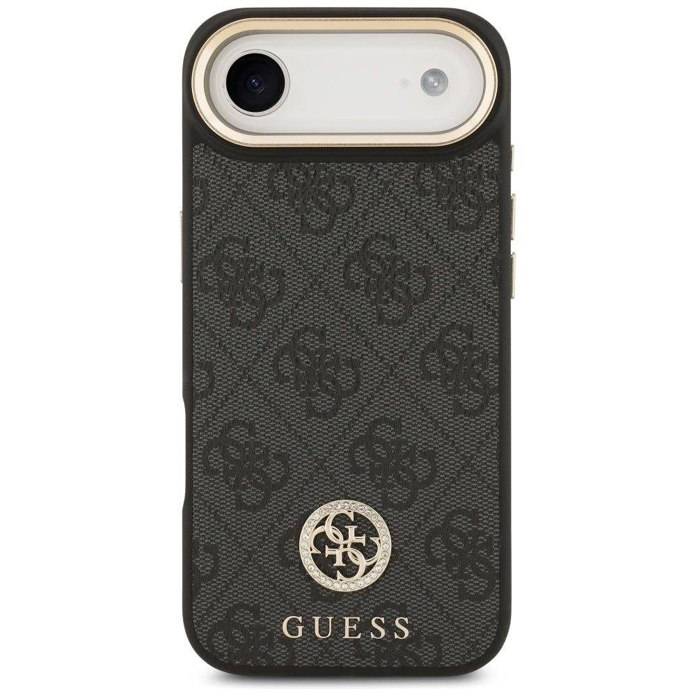 Guess 4G Strass Logo & Big Strap Metal Buttons MagSafe Case til iPhone Air - sort