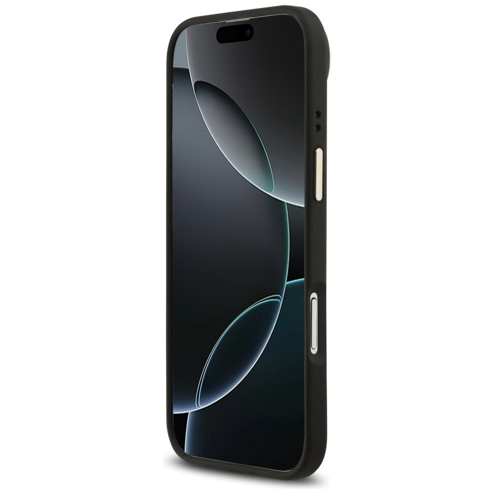 Guess 4G Strass Logo & Big Strap Metal Buttons MagSafe Case til iPhone Air - sort