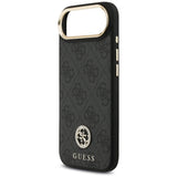 Guess 4G Strass Logo & Big Strap Metal Buttons MagSafe Case til iPhone Air - sort