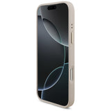 Guess 4G Triangle Logo & Big Strap Metal Buttons MagSafe Case til iPhone 17 Pro Max - Pink