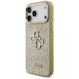 Guess Fixed Glitter Big 4G Metal Frame Case til iPhone 17 Pro Max - guld