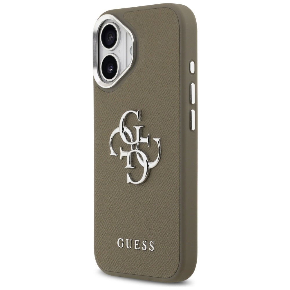 Guess Grained Big 4G Classic Logo iPhone 17 Case - Brunt