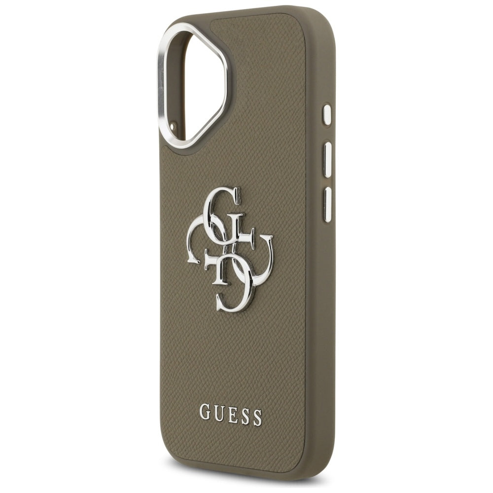 Guess Grained Big 4G Classic Logo iPhone 17 Case - Brunt