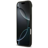 Guess Grained Flowers Classic Logo MagSafe-kasse til iPhone Air - sort