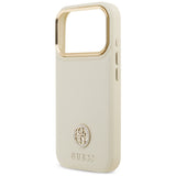 Guess Grained Strass Logo MagSafe-hylster til iPhone 17 Pro - beige