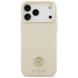 Guess Grained Strass Logo MagSafe-fodral til iPhone 17 Pro Max - beige