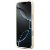 Guess Grained Strass Logo MagSafe-fodral til iPhone 17 Pro Max - beige