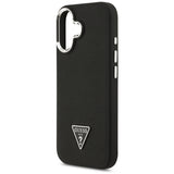 Guess Grained Triangle Logo MagSafe-hylster til iPhone 17 - sort