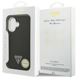 Guess Grained Triangle Logo MagSafe-hylster til iPhone 17 - sort