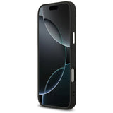 Guess Grained Triangle Logo MagSafe-fodral til iPhone 17 Pro Max - sort