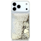 Guess Liq. Glitter 4 Charms Case til iPhone 17 Pro Max - Guld