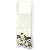Guess Liq. Glitter 4 Charms Case til iPhone 17 Pro Max - Guld