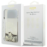 Guess Liq. Glitter 4 Charms Case til iPhone 17 Pro Max - Guld
