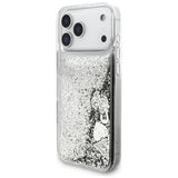 Guess Liq-foder. Glitter Charms til iPhone 17 Pro Max - sølv
